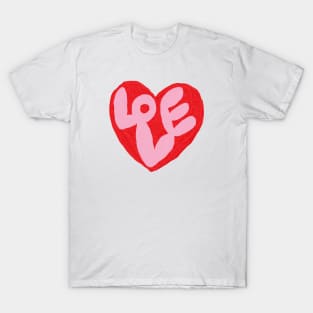 love, heart, oil painting T-Shirt